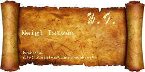 Weigl István névjegykártya